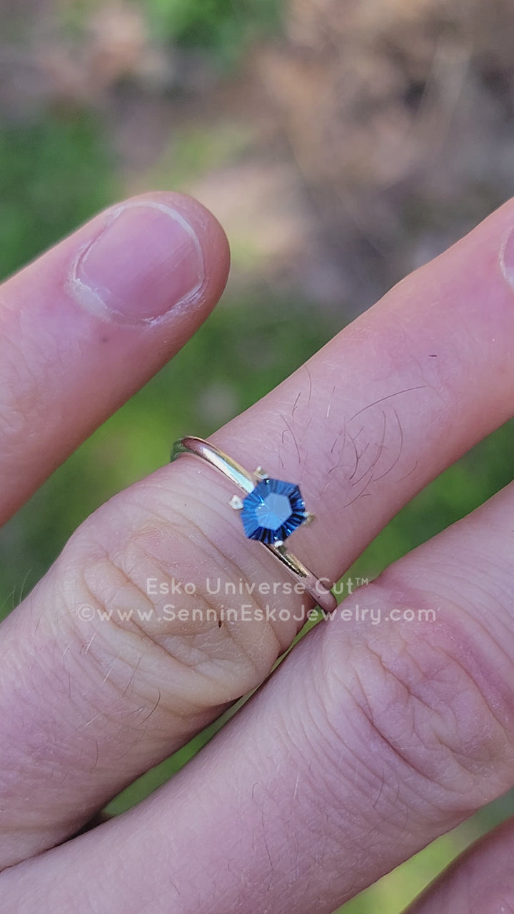 0.7 Carat Blue Sapphire Hexagon - 5.9x4.6mm - Esko Universe Cut ™