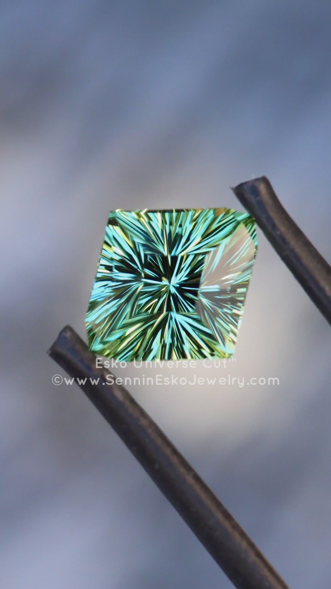 3.33 carat Light Green Tourmaline Octagon - 10.7x9.5mm - Esko Universe Cut ™