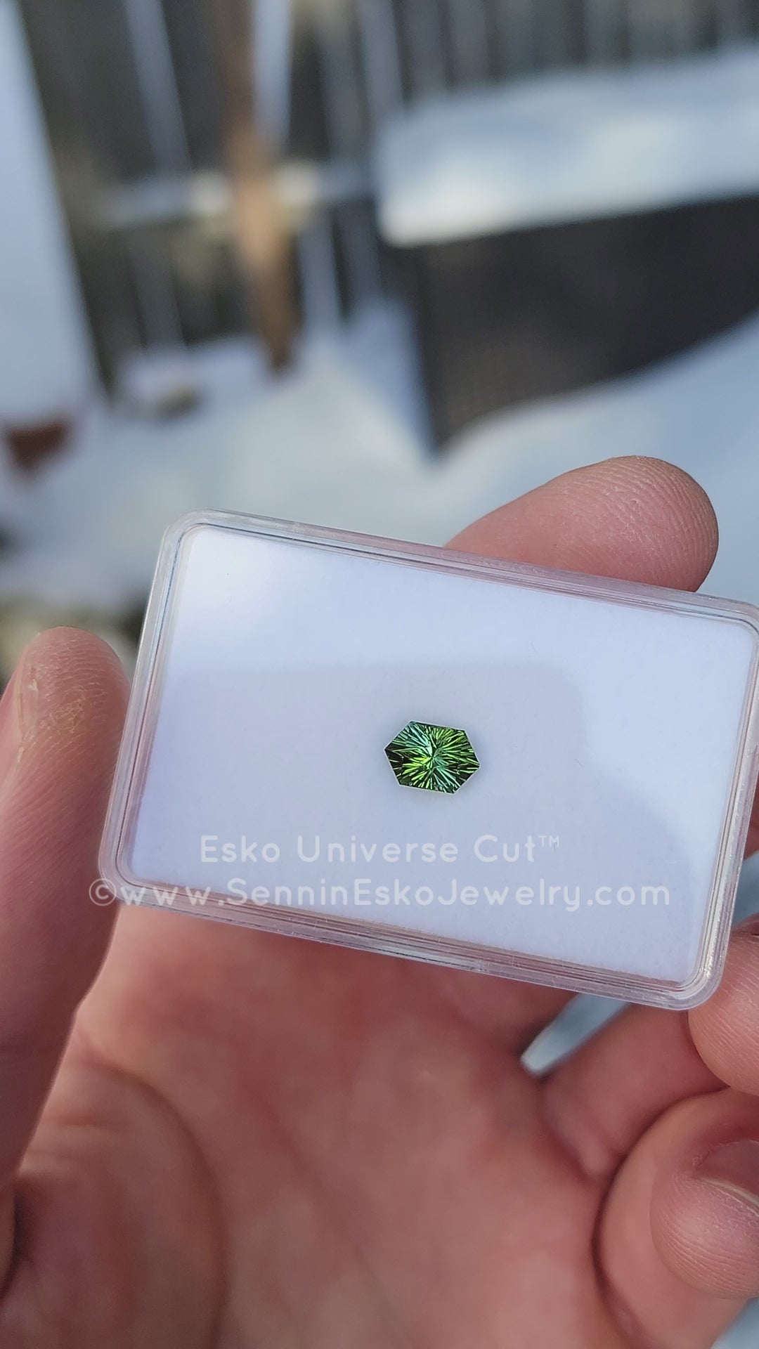 1.7 Carat Mint Green Tourmaline Hexagon - 8.7x5.9mm - Esko Universe Cut ™