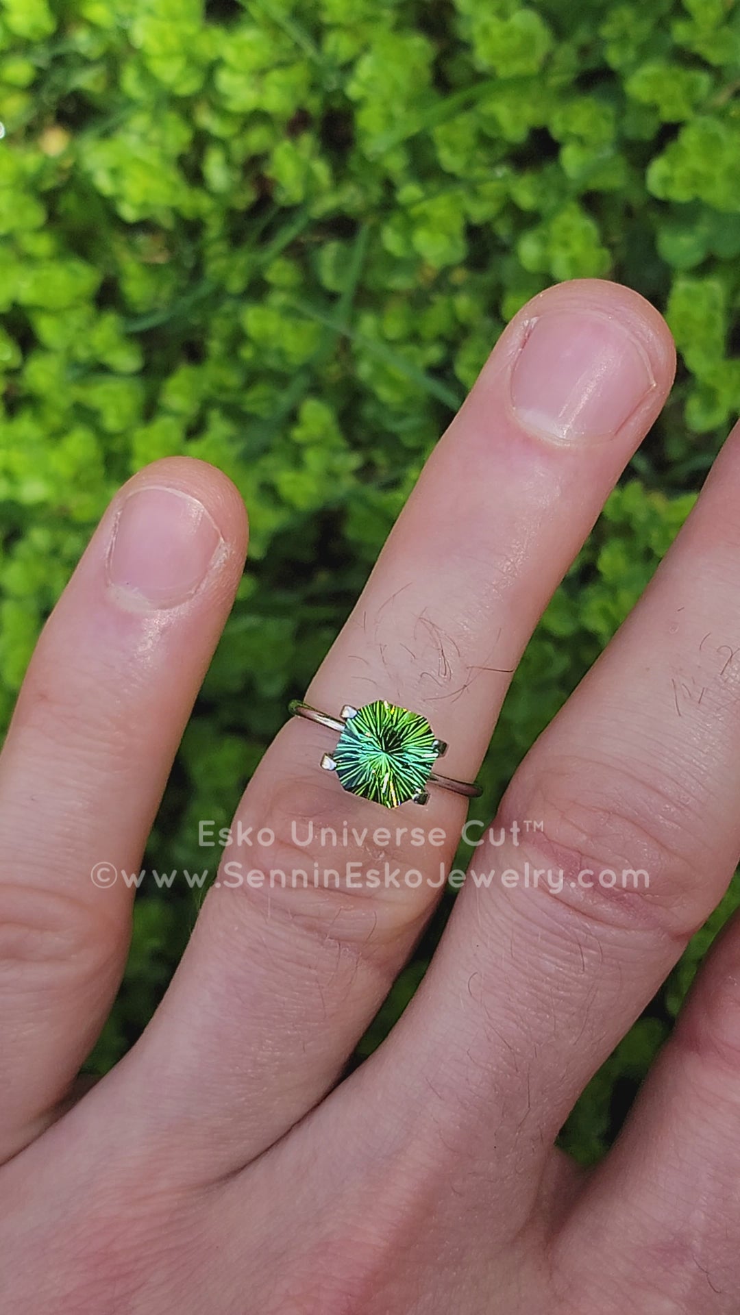 2.8 carat Mint/Olive Green Tourmaline Square Octagon - 8.1x8.7mm - Esko Universe Cut ™