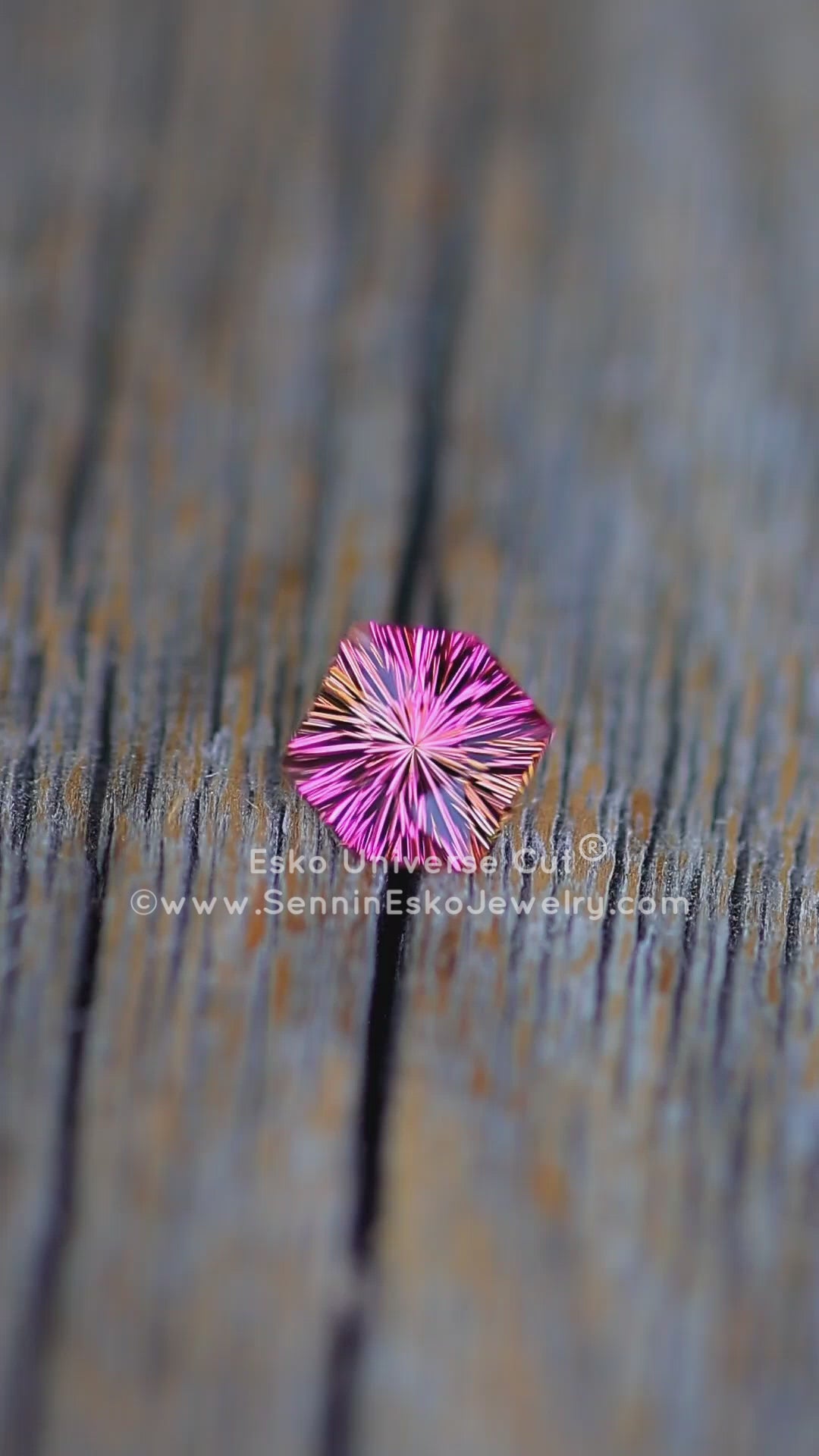 1 carat Light Sunset Tourmaline Hexagon - 6.9x6.1mm - Esko Universe Cut ®