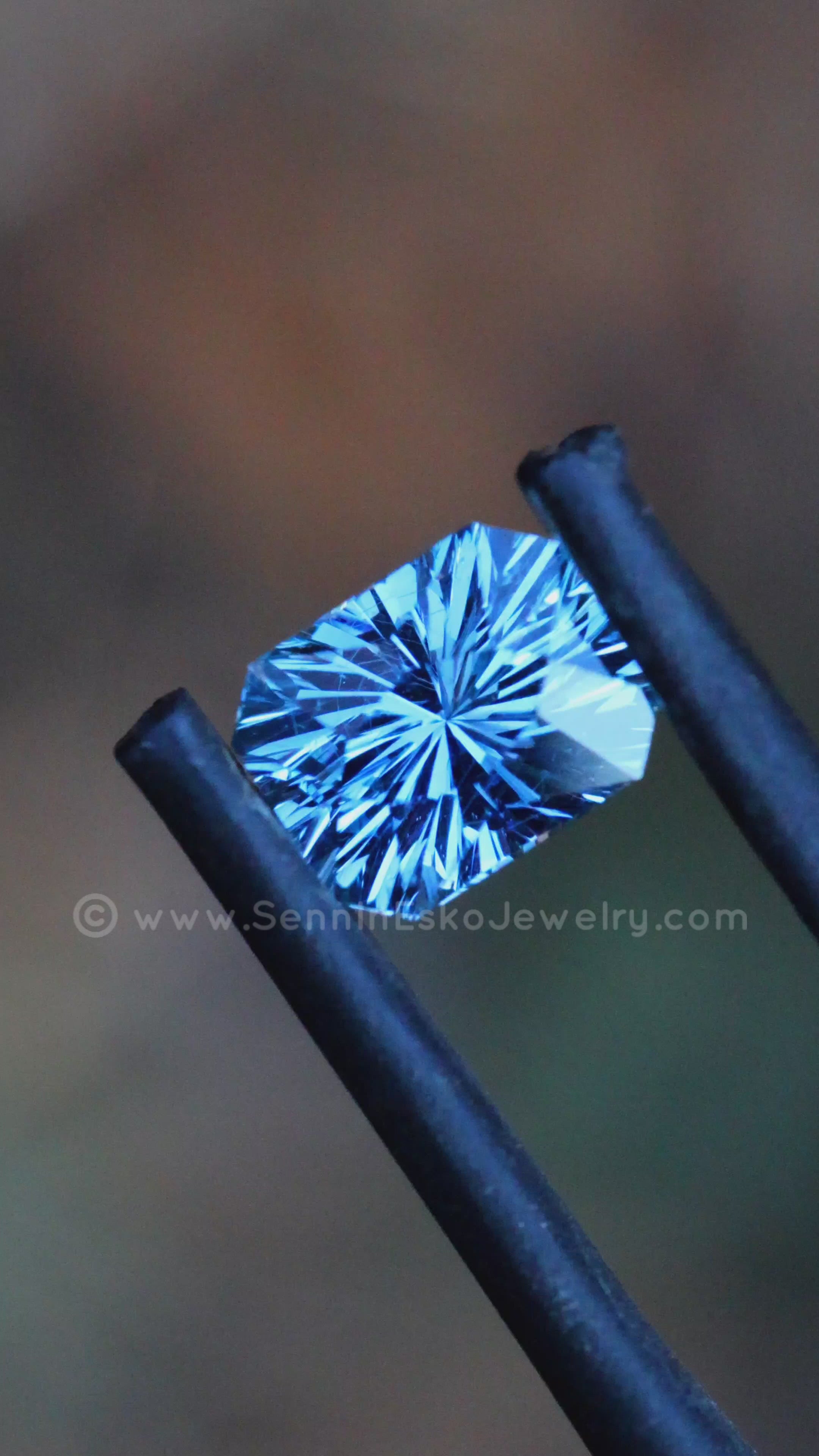 1.6 Carat Icy Blue Sapphire Octagon - 7x5.6mm - Esko Universe Cut