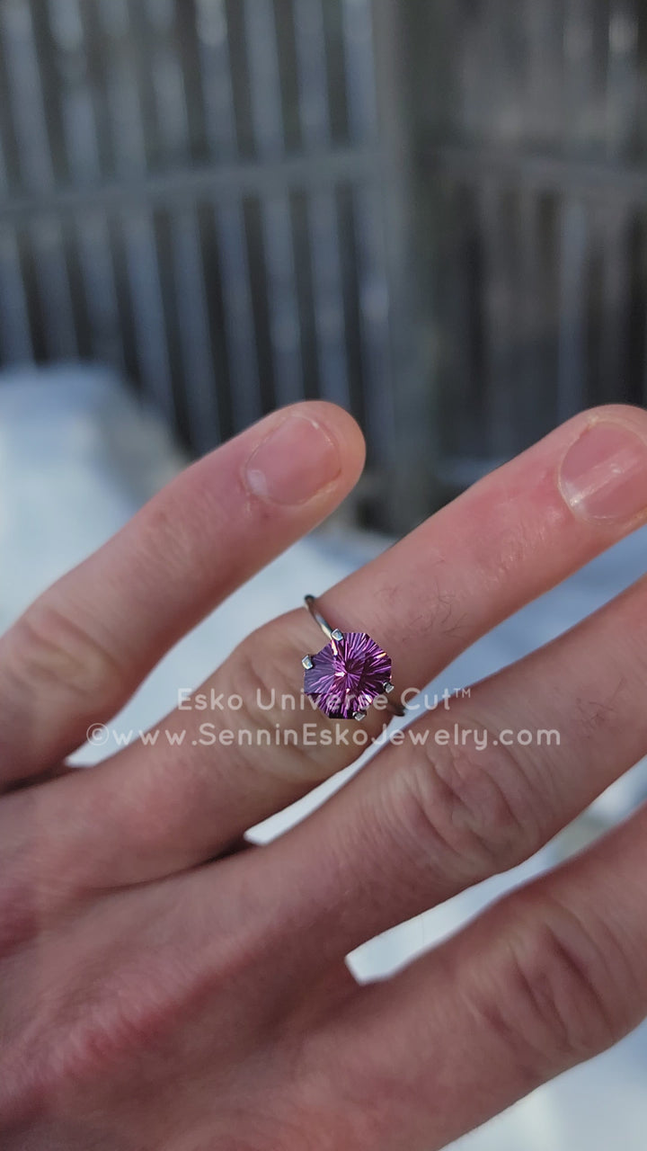 3.8 Carat Electric Pink Garnet Octagon - 9.5x8.2mm - Esko Universe Cut ™