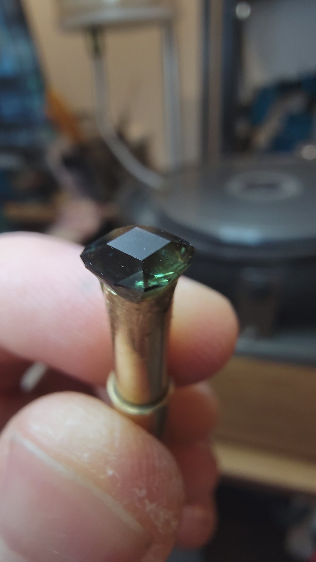 1.2 Carat Blue/Green Parti Sapphire Do-Decagon  -  7.2x6.5mm - Esko Universe Cut ™