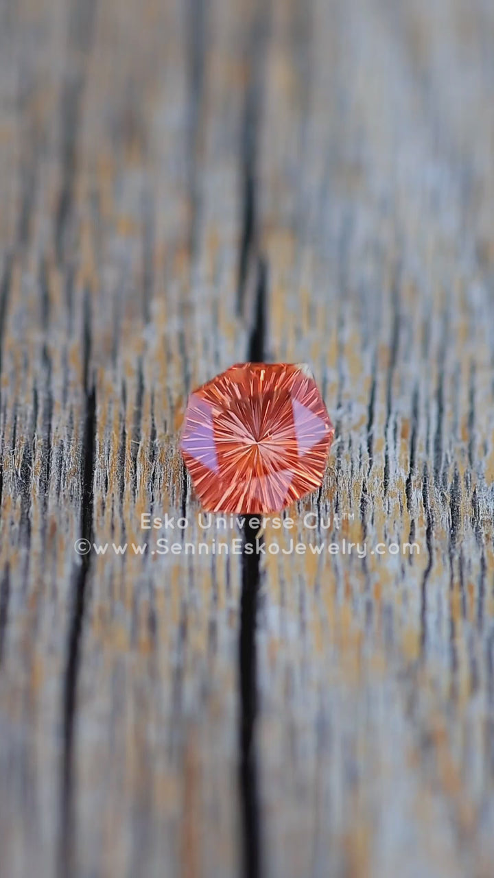 1.4 Carat Orange/Red Oregon Sunstone - 8.5x7.5mm - Esko Universe Cut ™