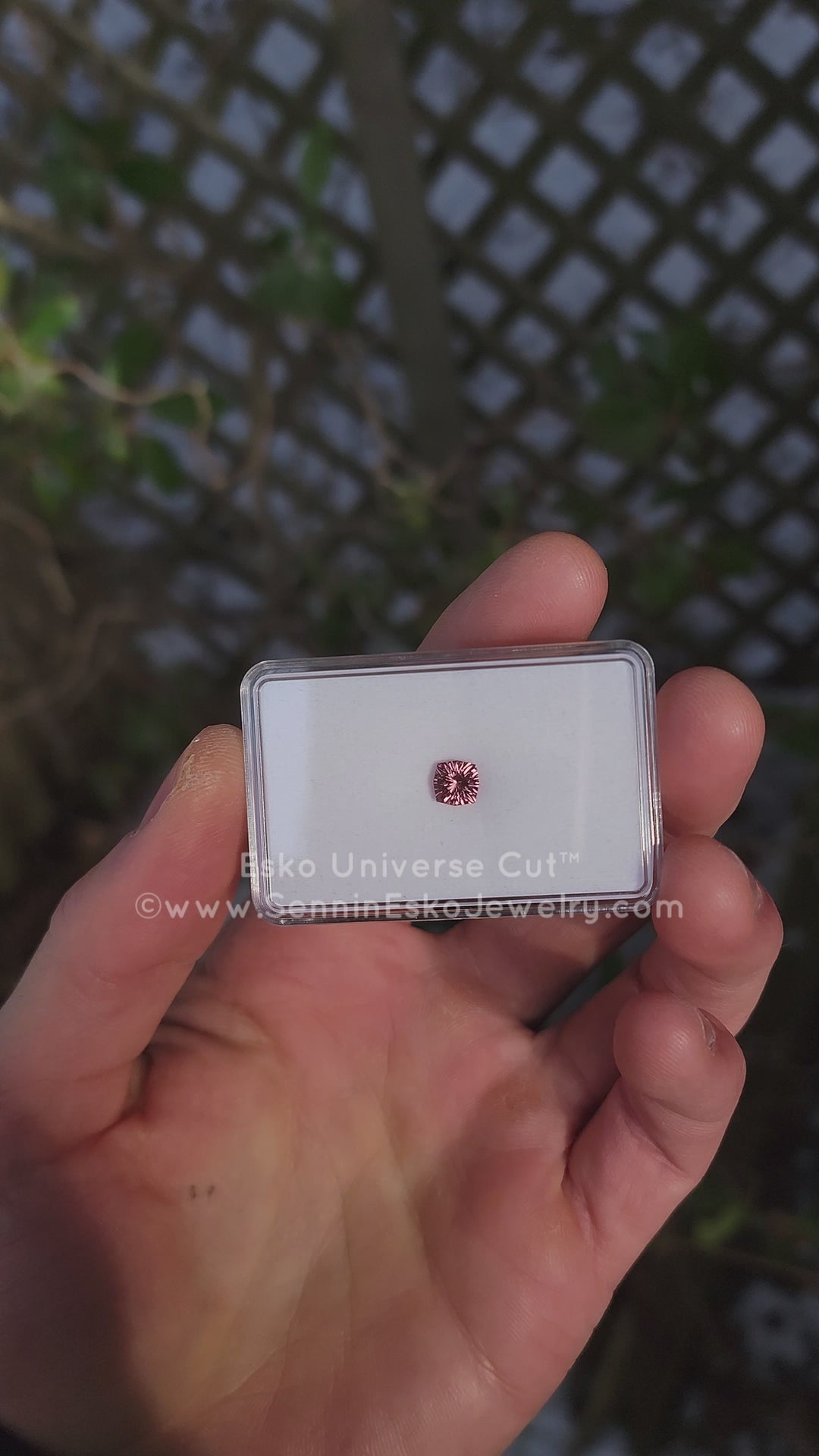 1.45 Carat Salmon Pink Garnet Cushion - 6.3x7.5mm - Esko Universe Cut ™