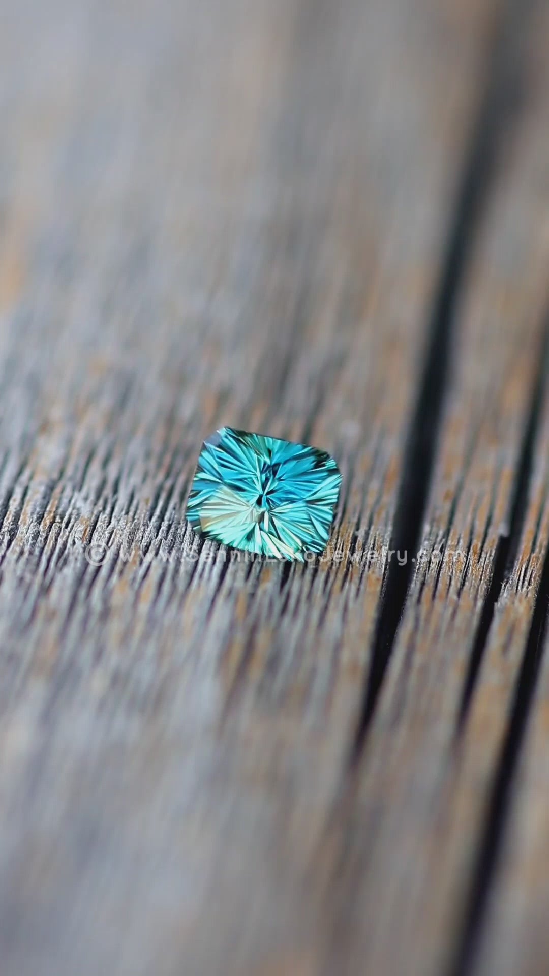 1.47 Carat Teal/Green Sapphire Octagon  -  6.6x5.3mm - Esko Universe Cut ™