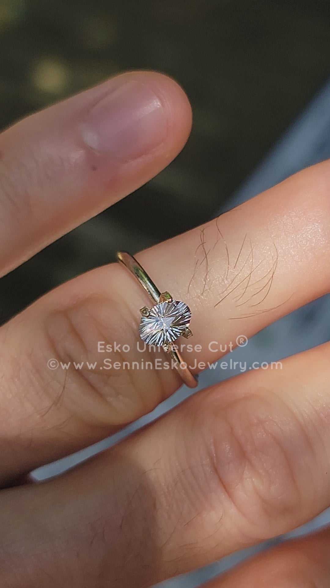 1.03 Carat Silver Sapphire Oval - 6.8x4.8mm - Esko Universe Cut ®