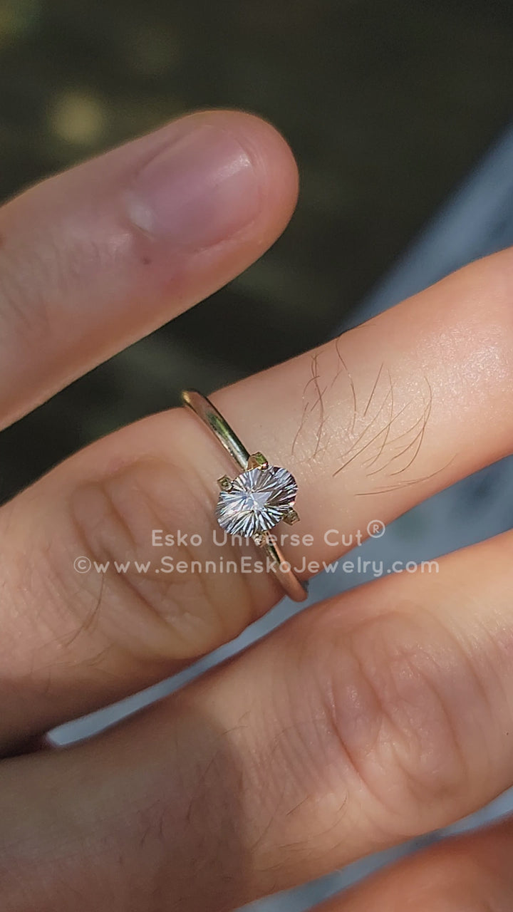 1.03 Carat Silver Sapphire Oval - 6.8x4.8mm - Esko Universe Cut ®