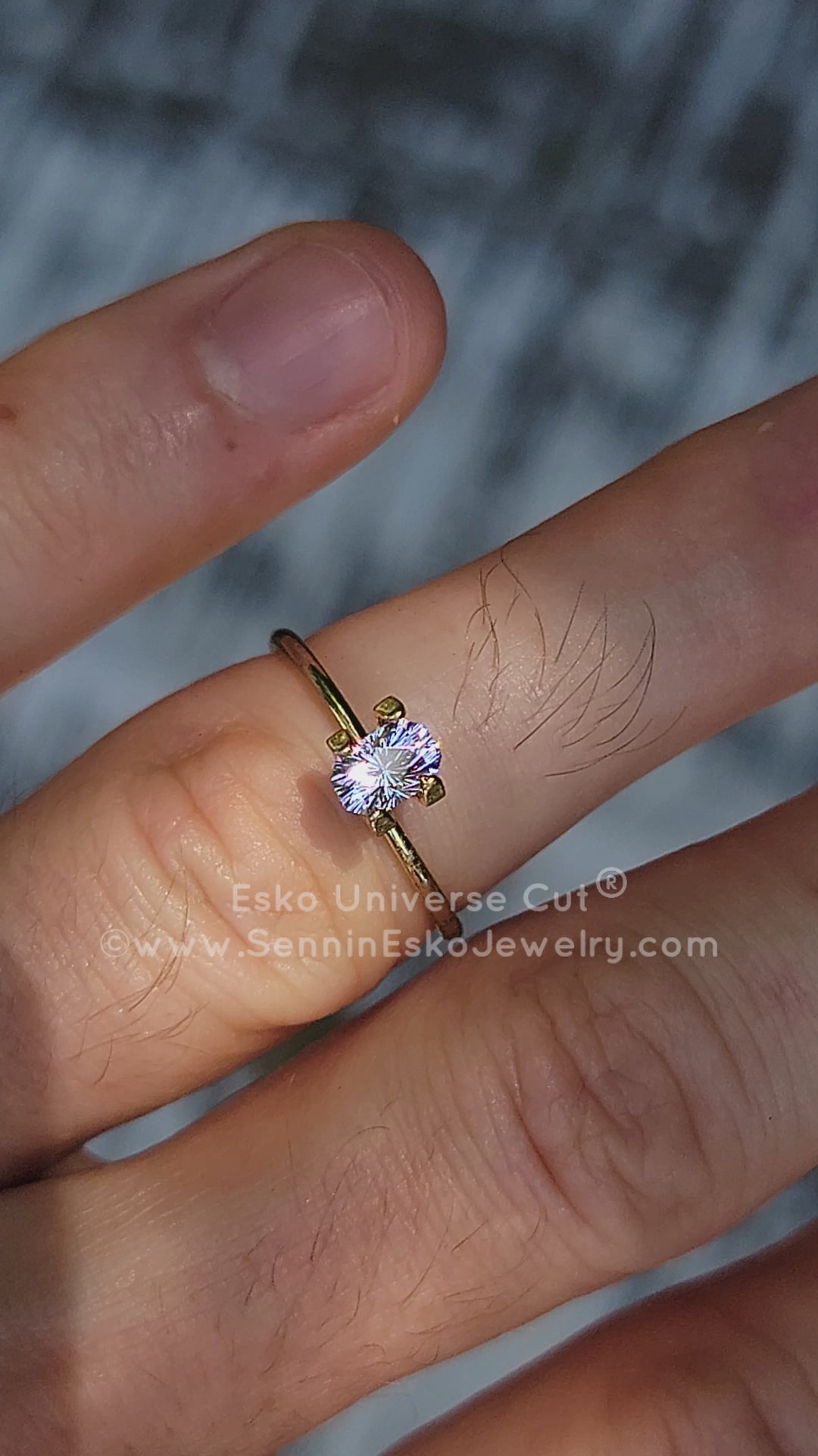 0.7 Carat Lilac Tanzanite Octagon - 5.8x3.9mm - Esko Universe Cut ®