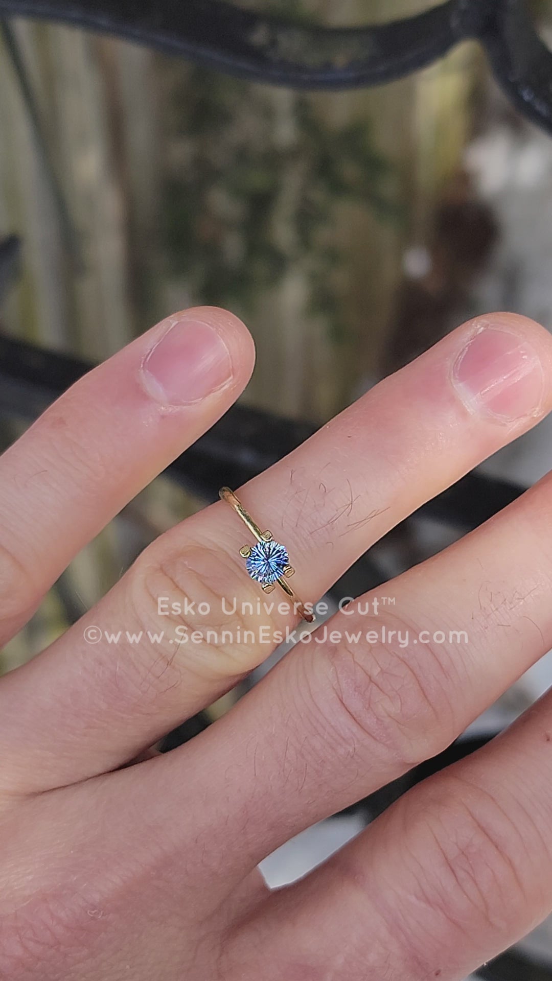 0.58 Carat Blue/Silver Sapphire Octagon - 5.4x4.6mm - Esko Universe Cut ™