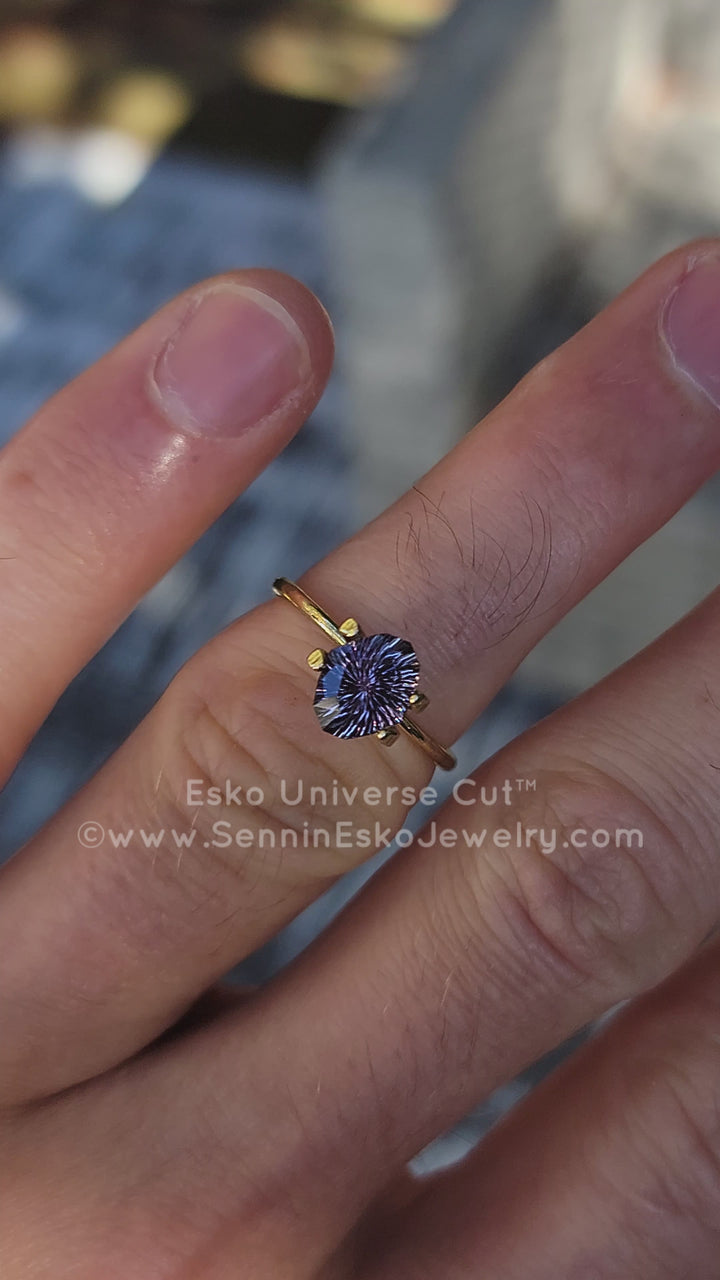 1.81 Carat Color Shifitng Purple/Blue Sapphire Do-Decagon - 8.5x7mm - Esko Universe Cut ™