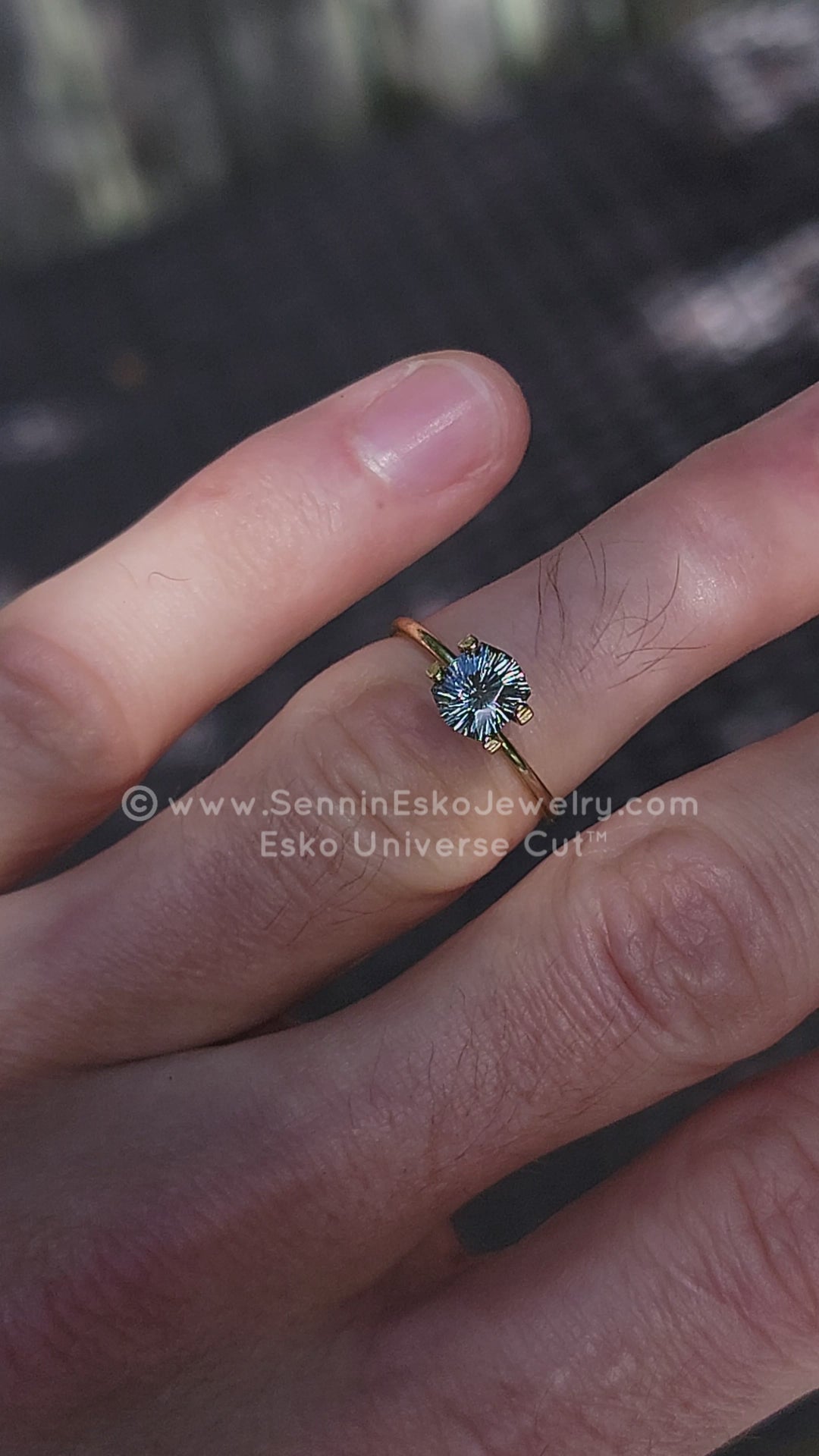 1.3 Carat Steely Green Sapphire Cushion - 6.8x5.9mm - Esko Universe Cut ™