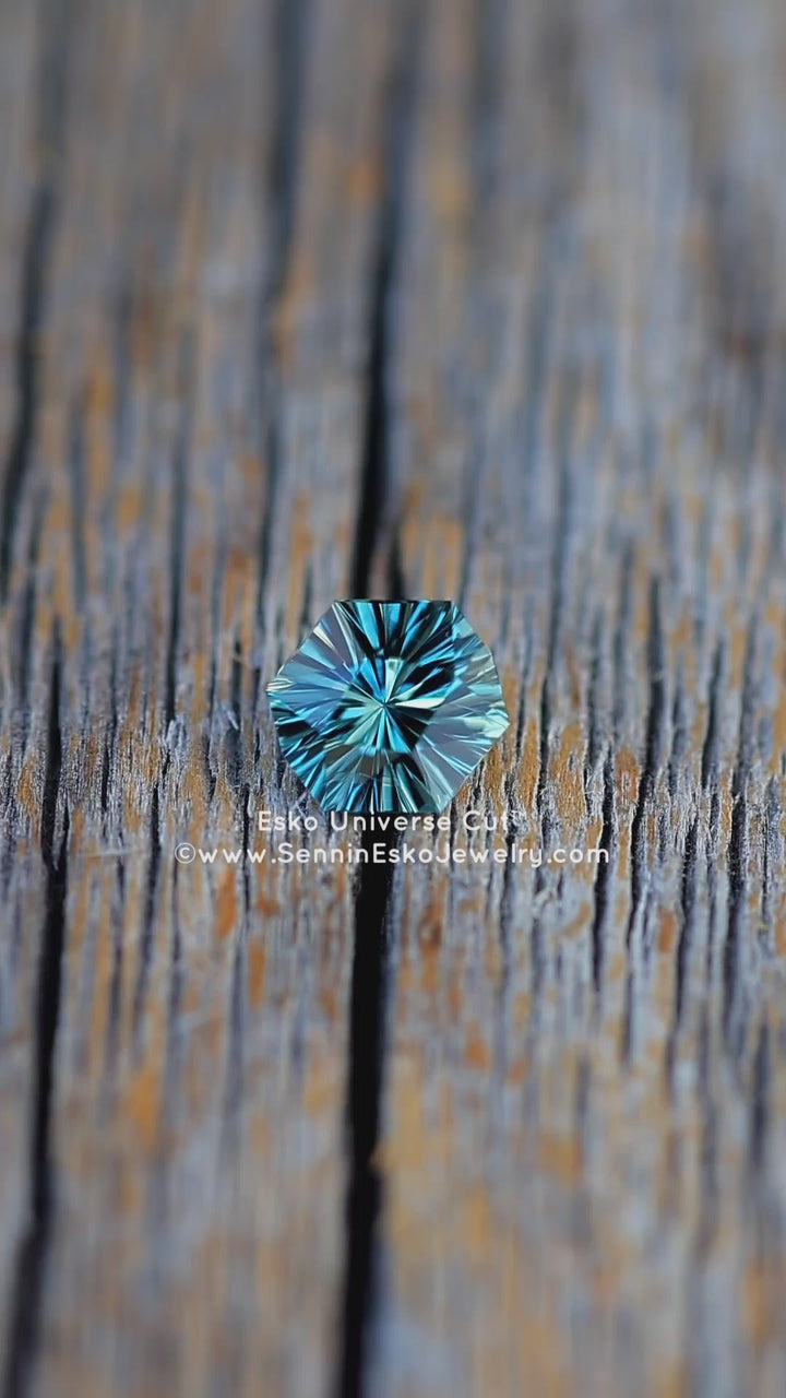 0.93 Carat Blue/Yellow Sapphire Octagon - 5.8x6mm - Esko Universe Cut ™