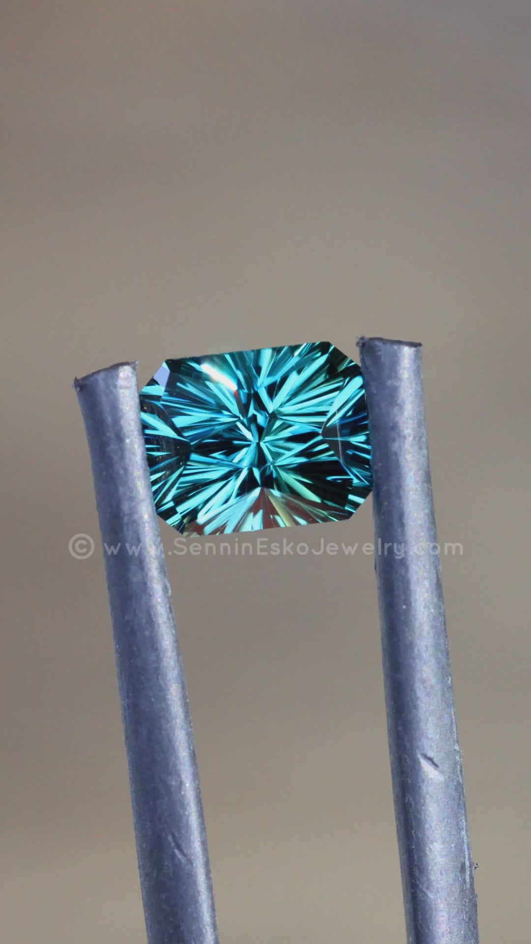 1.47 Carat Teal/Green Sapphire Octagon  -  6.6x5.3mm - Esko Universe Cut ™