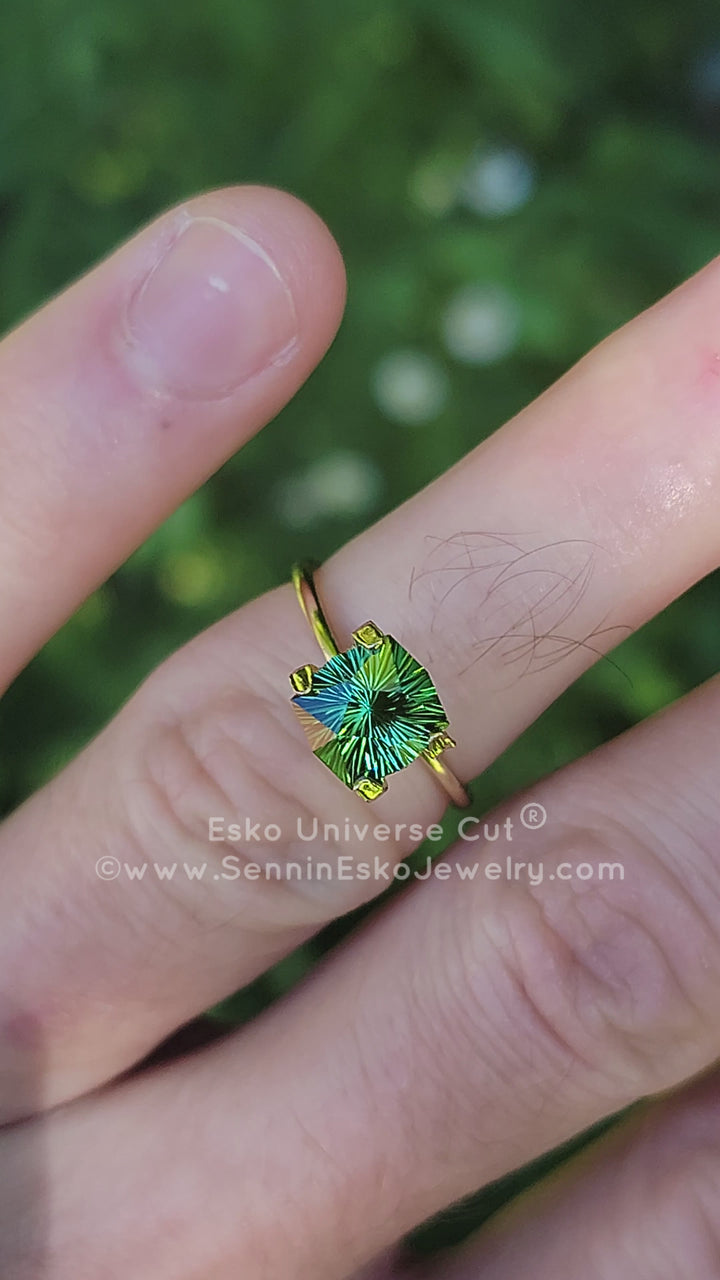 2.4 carat Pine Green Tourmaline Octagon - 8.1x7.7mm - Esko Universe Cut ™