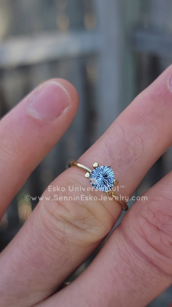 1.2 Carat Violet Sapphire Trillion - 6.6x6.5mm - Esko Universe Cut ™