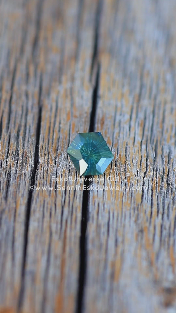 1.2 Carat Sleepy Green Sapphire Hexagon- 6.9x5.6mm - Esko Universe Cut ™