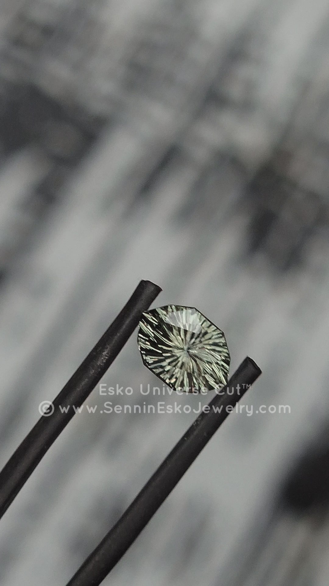 2.22 Carat Steely Green Sapphire Marquise Hexagon - 9.4x6.3mm - Esko Universe Cut ™