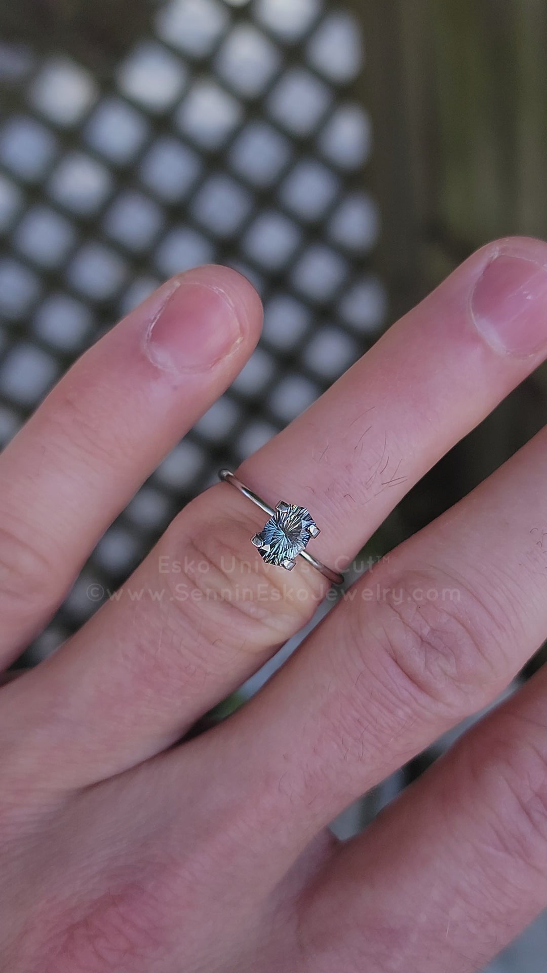 1.44 Carat Blue/Yellow Sapphire Octagon - 7.4x5.1mm - Esko Universe Cut ™