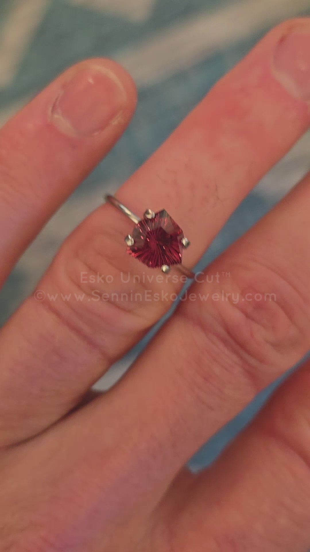 2.5 Carat Rose Garnet Trillion - 8.5mm - Esko Universe Cut ™