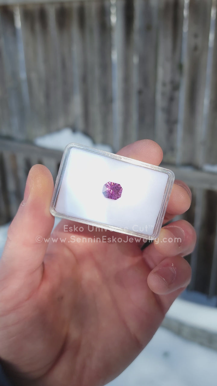 3.8 Carat Electric Pink Garnet Octagon - 9.5x8.2mm - Esko Universe Cut ™