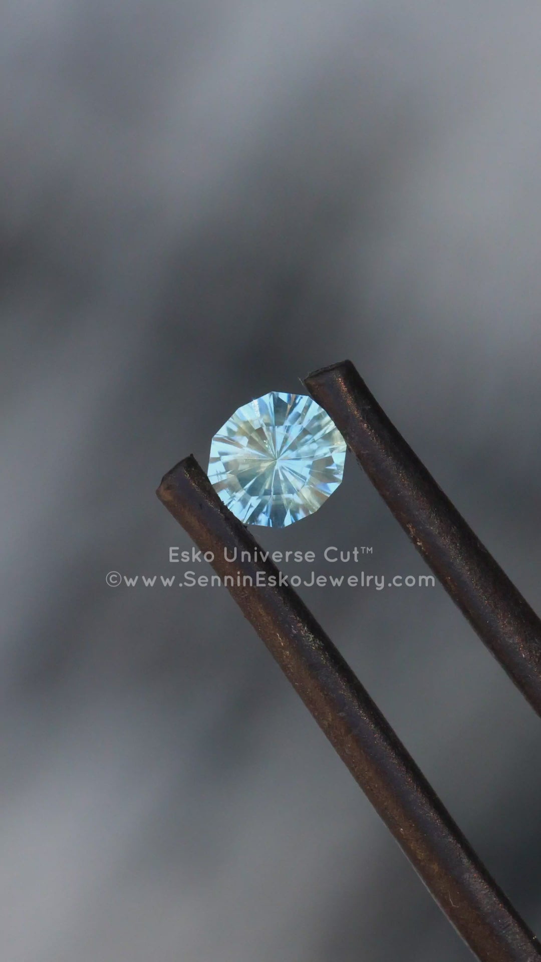 0.55 Carat Lime Blue Sapphire Cushion- 4.9x4.5mm - Esko Universe Cut ™