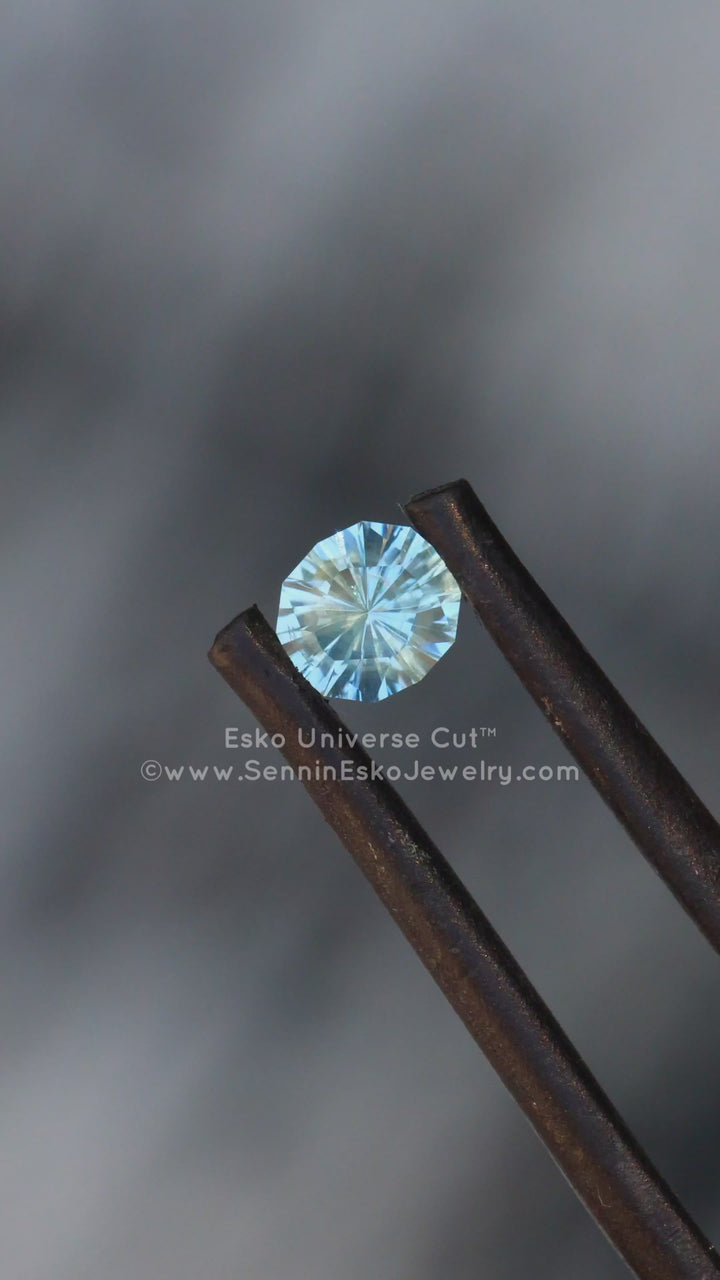 0.55 Carat Lime Blue Sapphire Cushion- 4.9x4.5mm - Esko Universe Cut ™