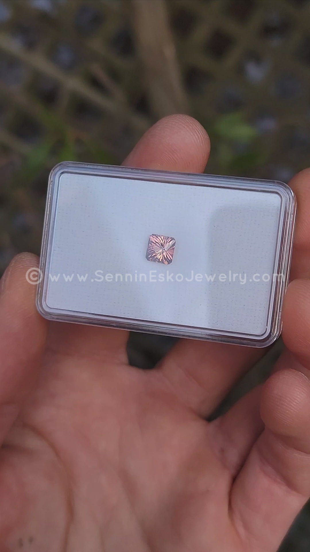 1.3 Carat Peachy Pink Tourmaline Square Octagon - 6.2x7.9mm - Esko Universe Cut ™