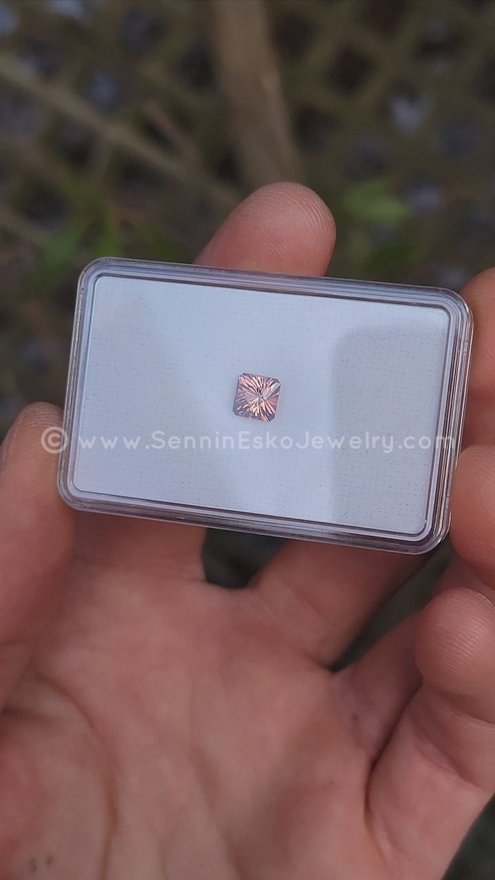 1.3 Carat Peachy Pink Tourmaline Square Octagon - 6.2x7.9mm - Esko Universe Cut ™