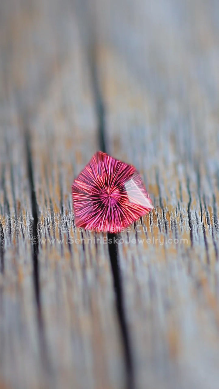 2.5 Carat Rose Garnet Trillion - 8.5mm - Esko Universe Cut ™