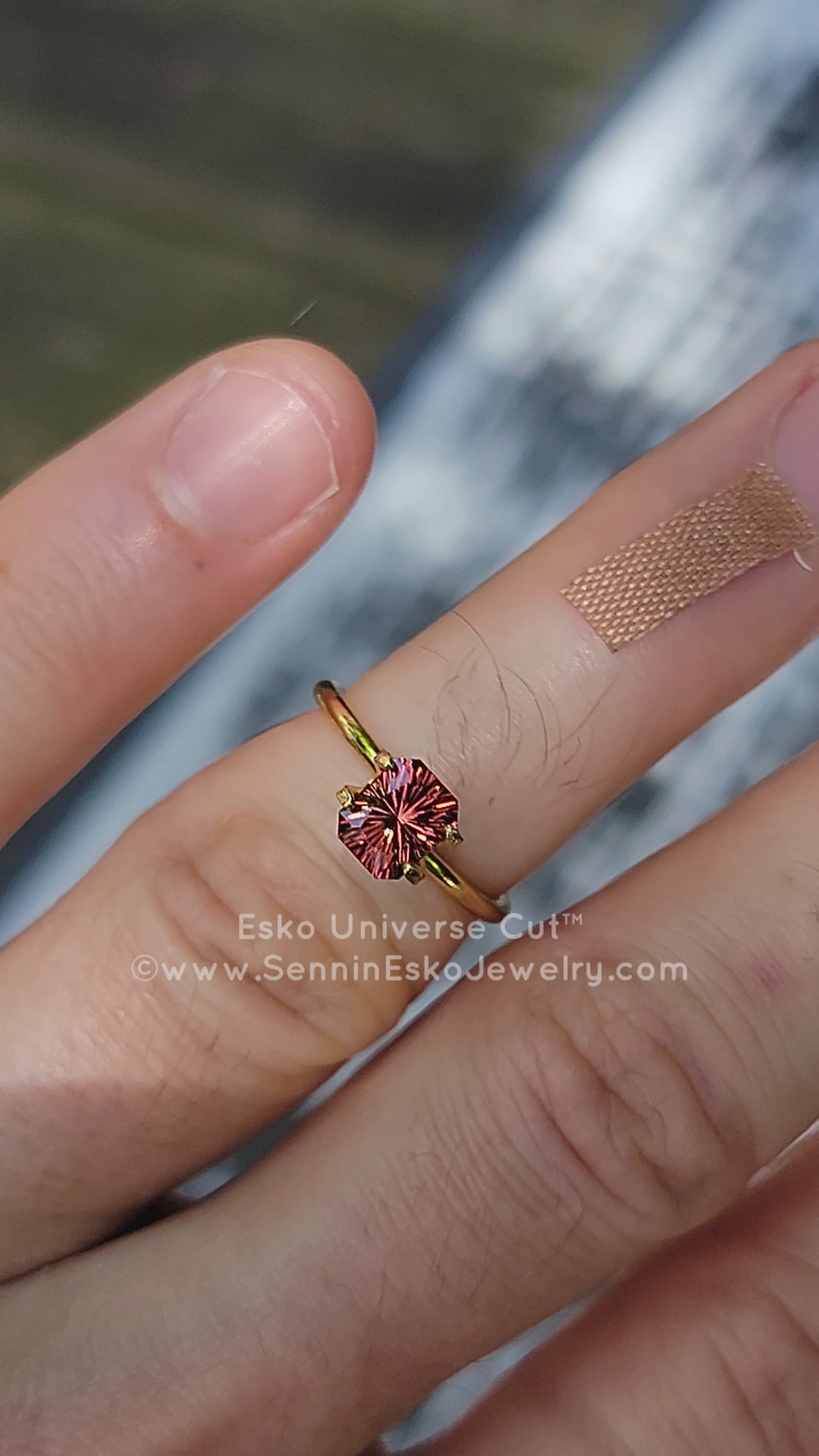 1.1 carat Pink Tourmaline Rectangular Octagon - 6.7x5.3mm - Esko Universe Cut ™