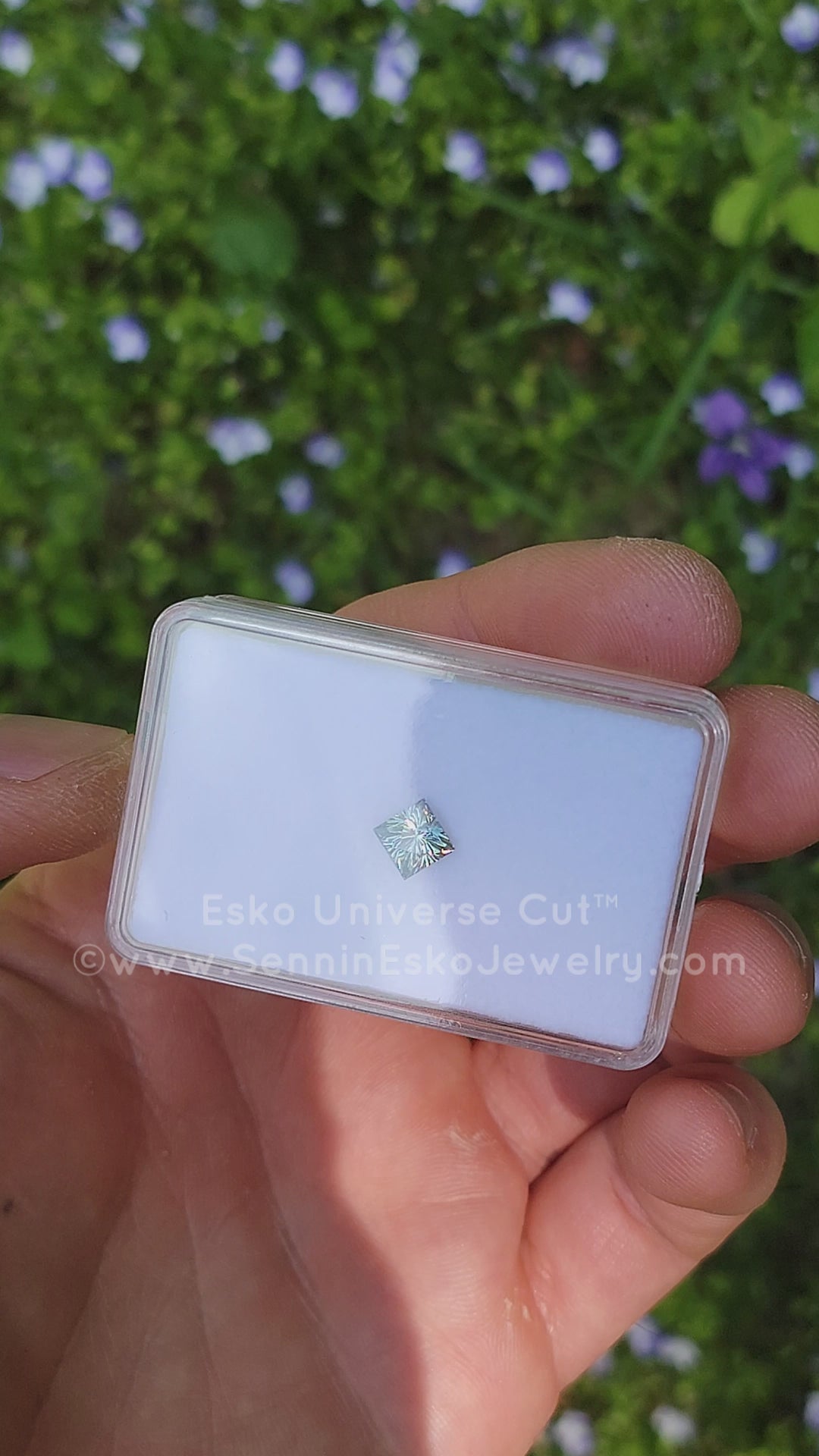 2 Carat Aqua Sapphire Princess Cut - 5.9x8.3mm - Esko Universe Cut ™
