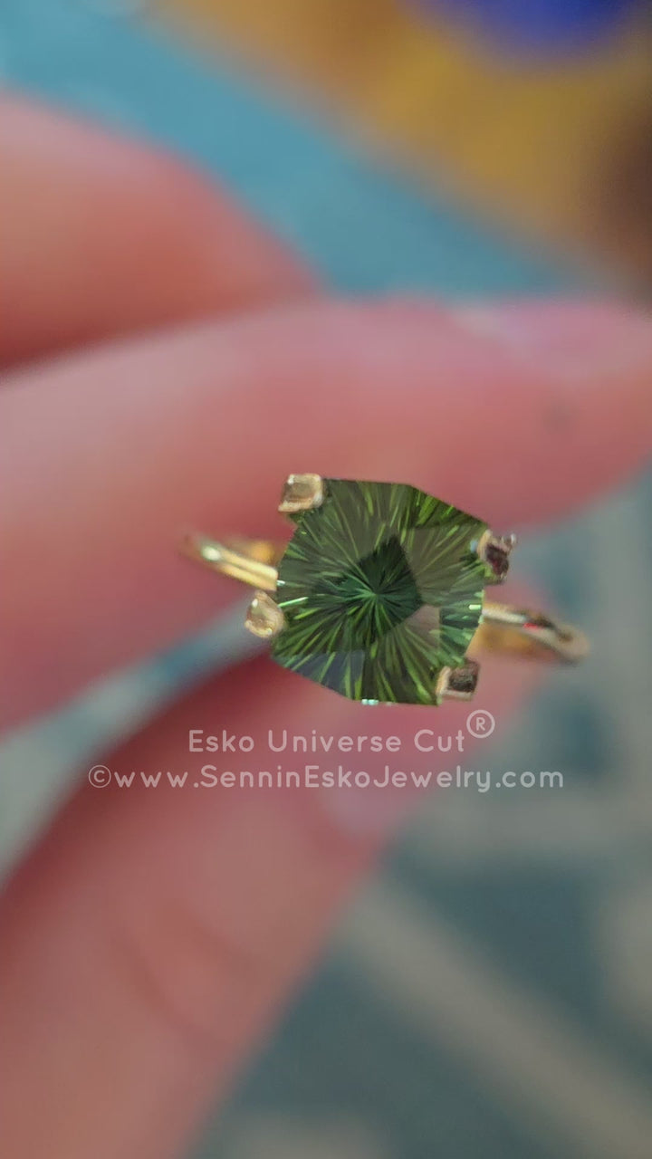 2.4 carat Pine Green Tourmaline Octagon - 8.1x7.7mm - Esko Universe Cut ™