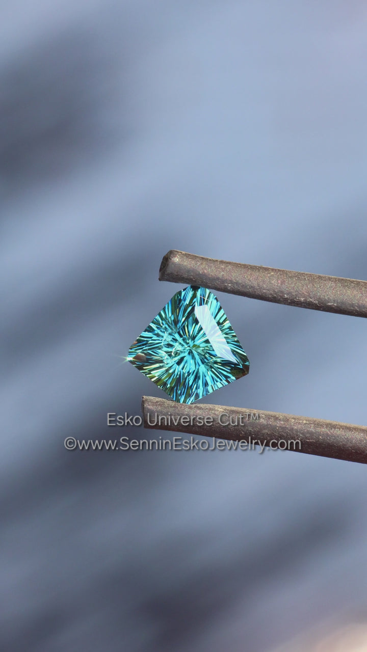 1.4 Carat Lagoon Sapphire Kite - 7.1x7mm - Esko Universe Cut ™