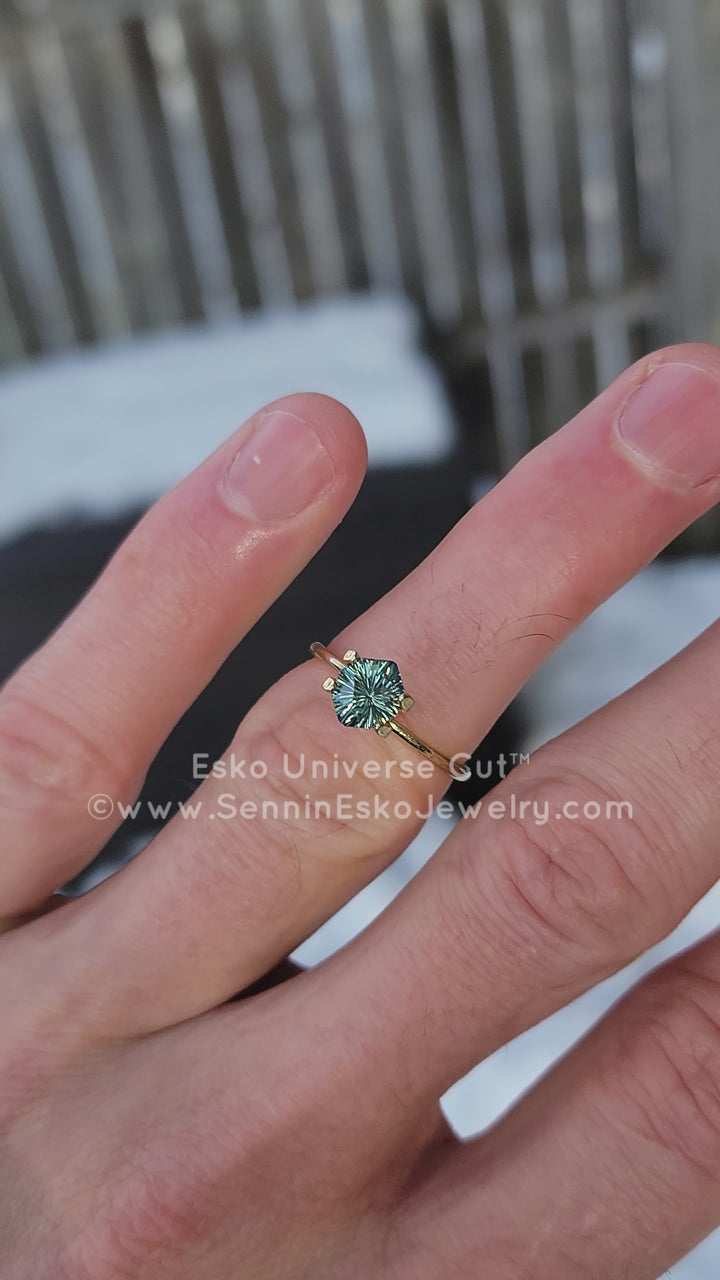 1.3 Carat Parti Sapphire Do-Decagon - 7.5x6.8mm - Esko Universe Cut ™