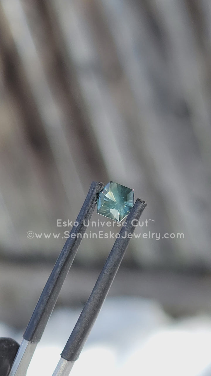 1.2 Carat Sleepy Green Sapphire Hexagon- 6.9x5.6mm - Esko Universe Cut ™