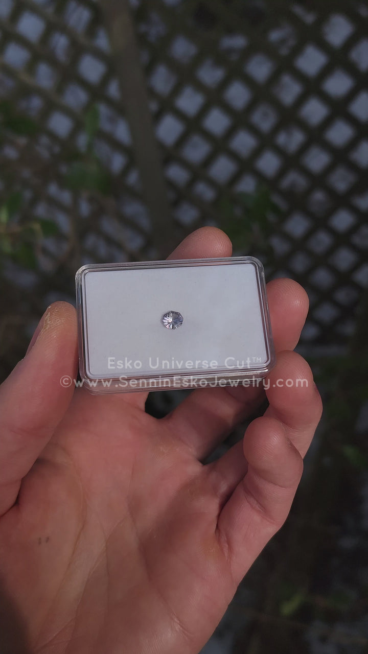 0.9 Carat Periwinkle Sapphire Octagon - 6.4x5.9mm - Esko Universe Cut ™