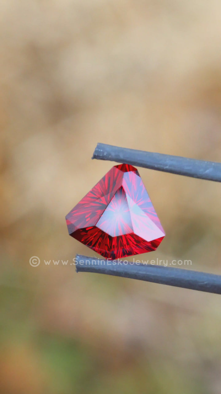 4.9 Carat Rhodolite Garnet Kite -10.9x11.2mm - Esko Universe Cut ™