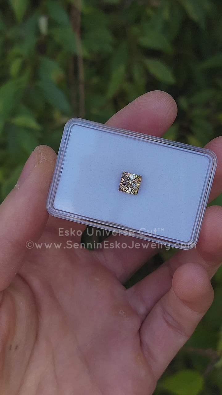 2.46 Carat Tri Color Tourmaline - 7.1x9.7mm - Esko Universe Cut ™