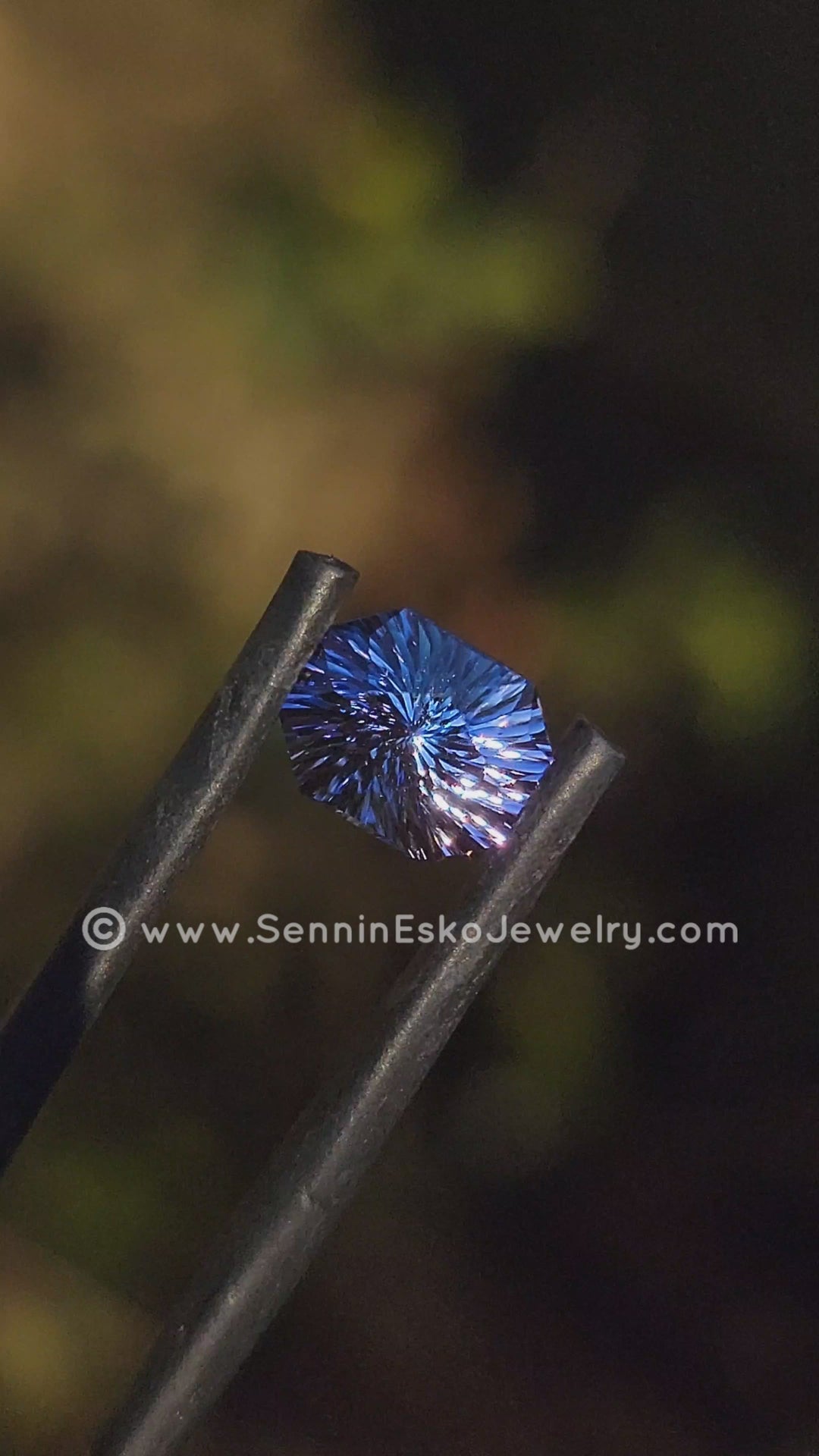 1.4 Carat Periwinkle Blue/Lilac Unheated Tanzanite - Galaxy Cut - 7.4x6mm