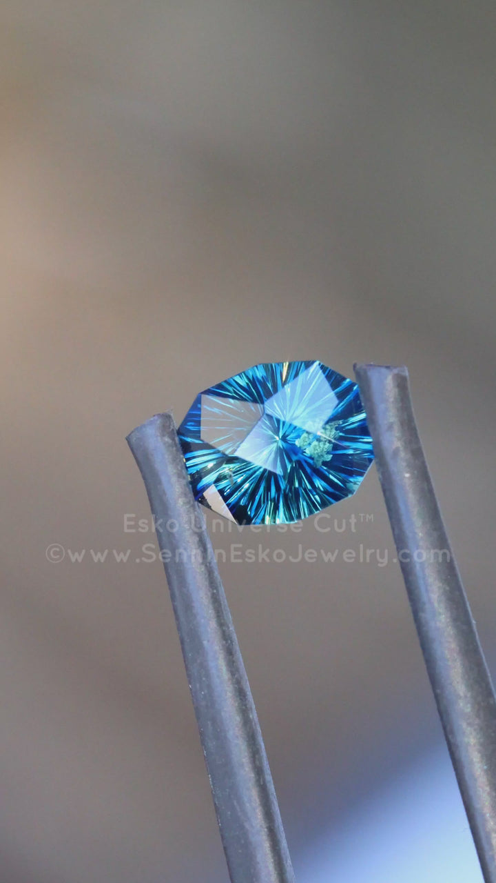 1.3 Carat Deep Parti Sapphire Do-Decagon - 6.6x5.7mm - Esko Universe Cut ™