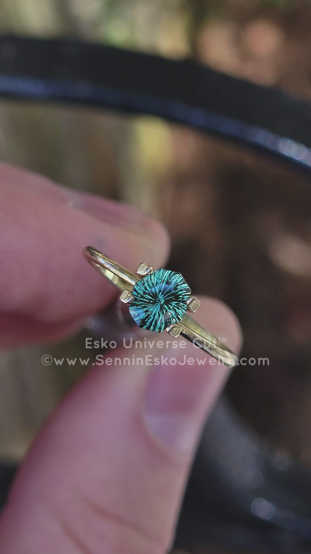 1.1 Carat Green Sapphire Octagon- 6.7x5.9mm - Esko Universe Cut ™