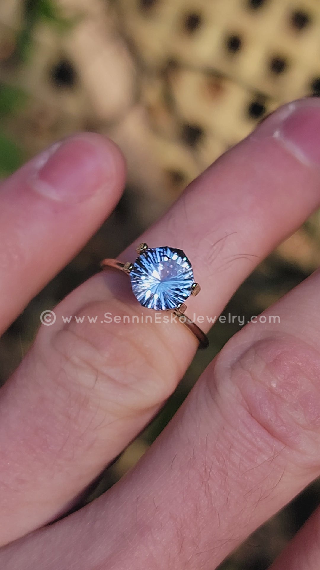 2.7 Carat Silvery Blue Umba Sapphire Dodecagon - 9.5x8.4mm - Galaxy Cut - Fantasy Cut