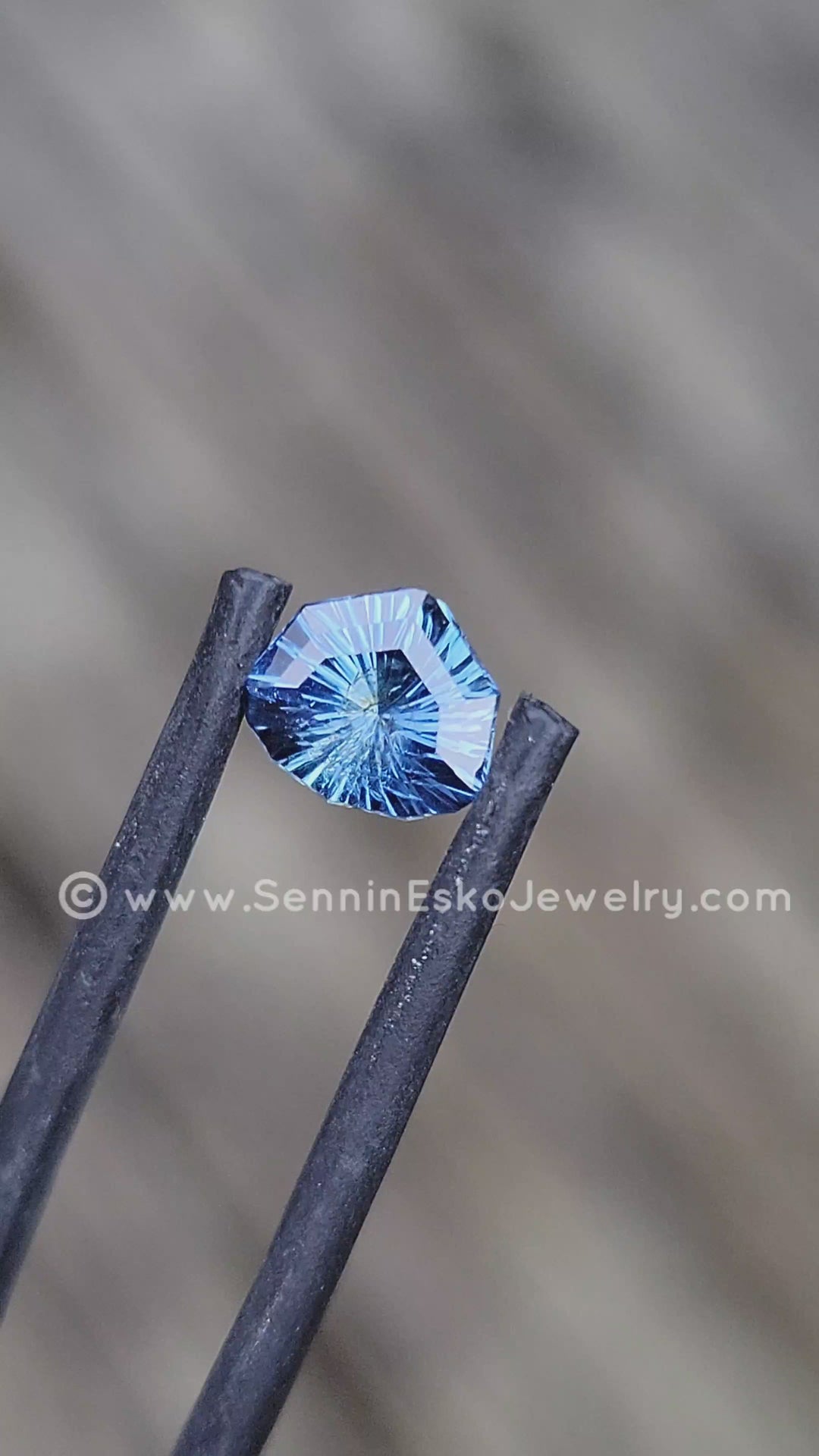 1.2 Carat Electric Blue Sapphire Triangle - 7x6.2mm