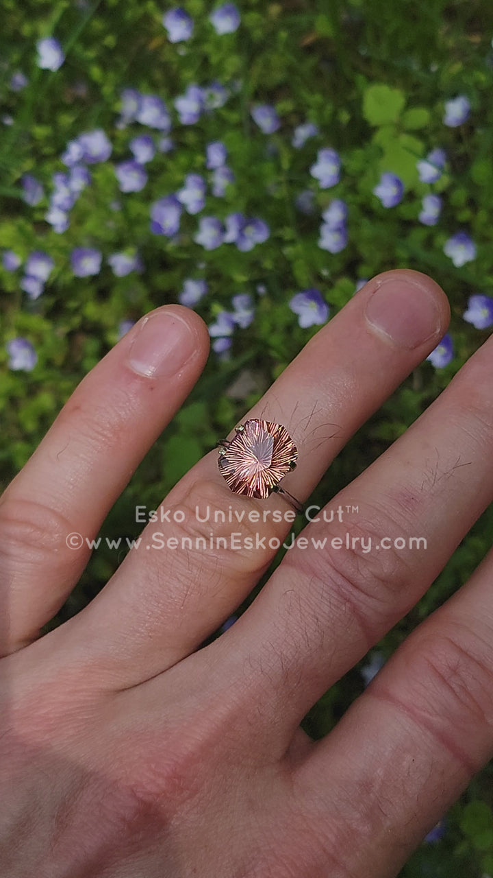 5.6 Carat Orange Oregon Sunstone Hexagonal Cushion - 13x9.8mm - Esko Universe Cut ™