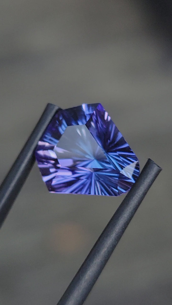Cerf-volant Tanzanite bleu/violet 5,77 carats - 12,4x11,6 mm - Coupe fantaisie