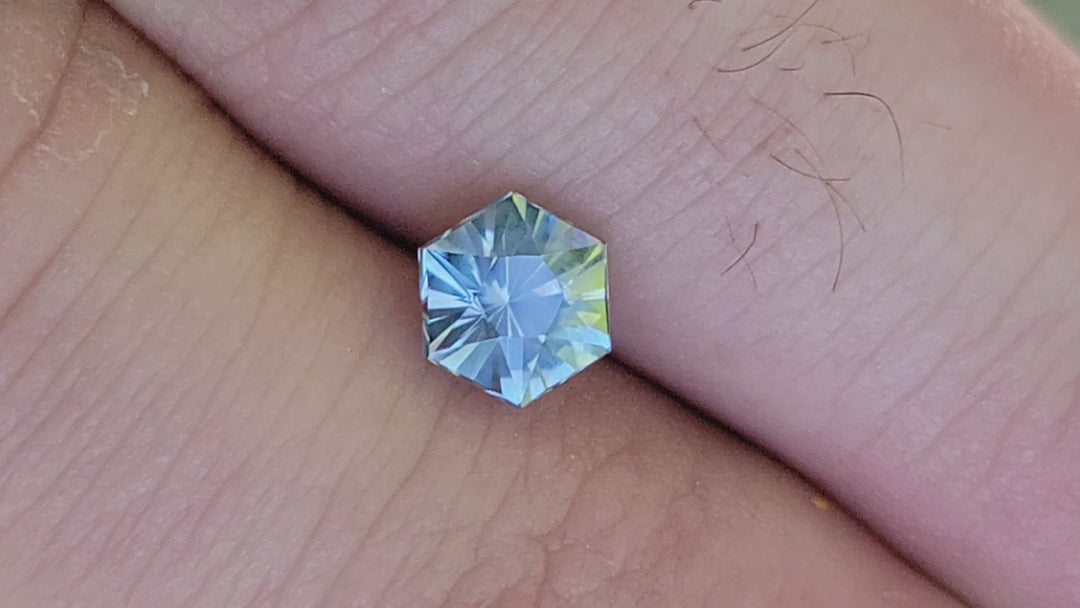 Montana Sapphire 1.24 carat Hexagon -  Precision Cut, 6.2x5.4mm