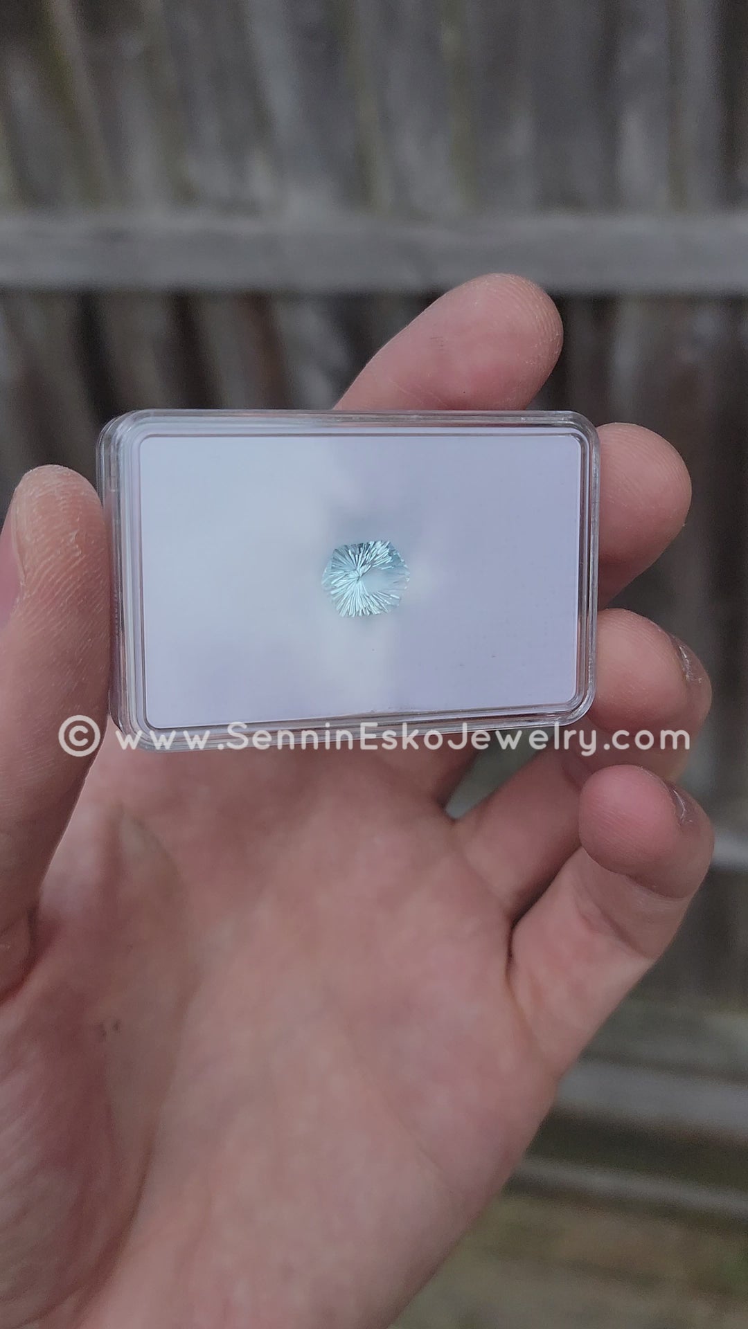 2.58 Carat Light Blue Aquamarine Hexagon- 10.5x8.2mm, Fantasy Glitter Cut