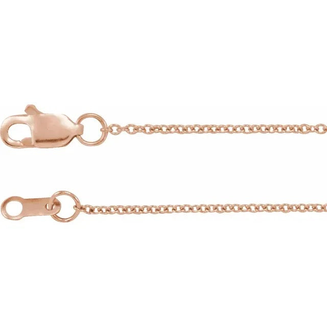 Custom  - 1mm Rose Gold Cable Chain for Tanzanite Rose gold Pendant Sennin Esko Jewelry  Custom Listing